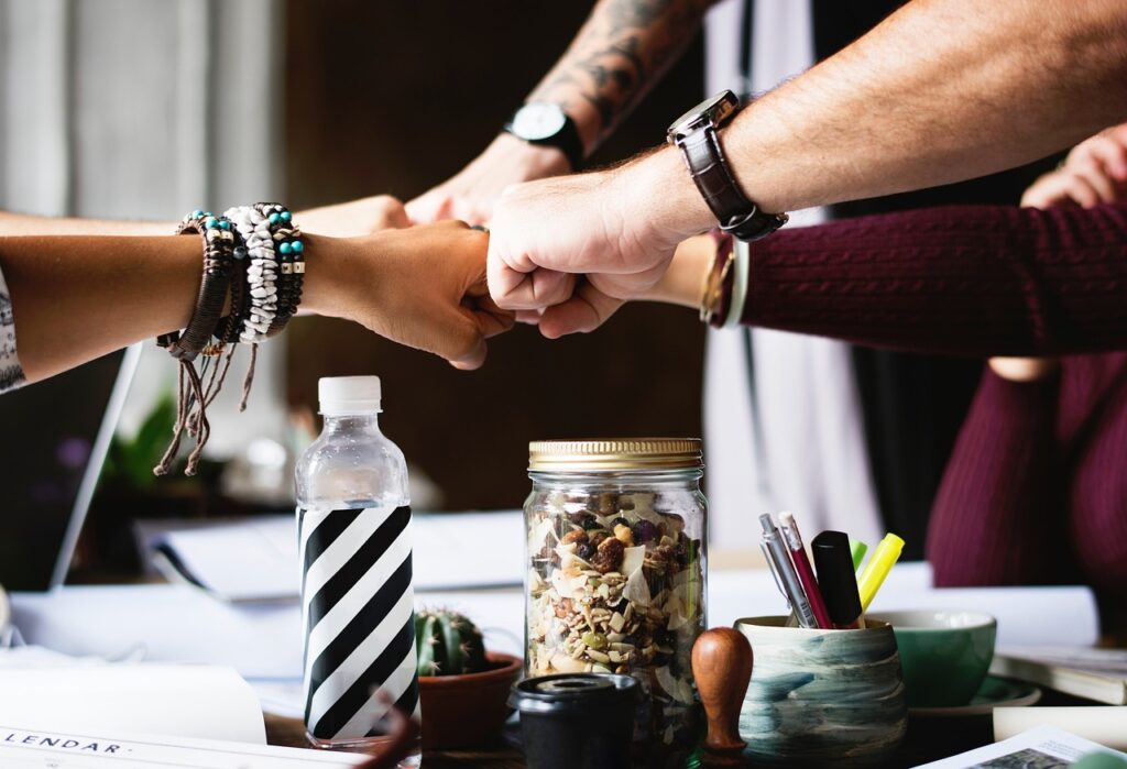 people, group, friends, concept, agreement, fist bump, lifestyle, team, teamwork, cooperation, cooperate, together, togetherness-2569234.jpg